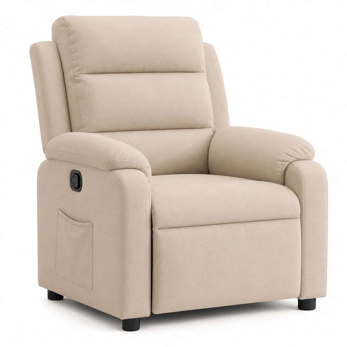 Beiger Liegesessel aus Polyester mit Verstellbarer Rückenlehne