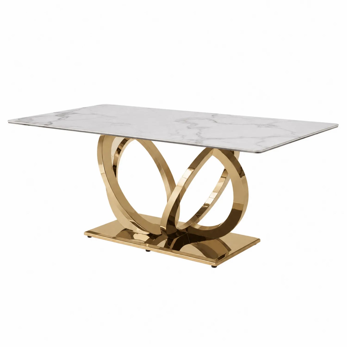 Esstisch aus Marmor mit Metallgestell 180x90x75cm