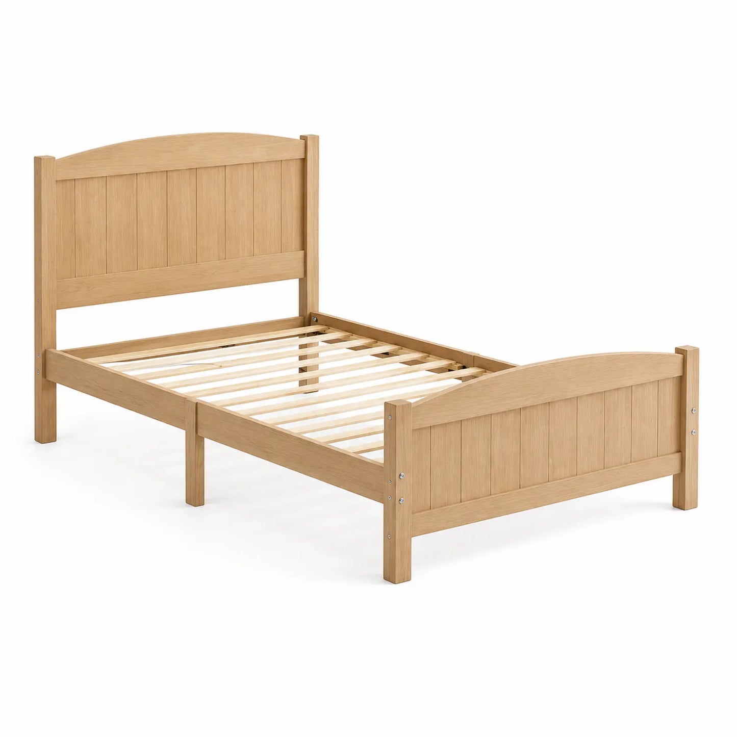 Einzelbett Eichenholz Natur 200x90 cm