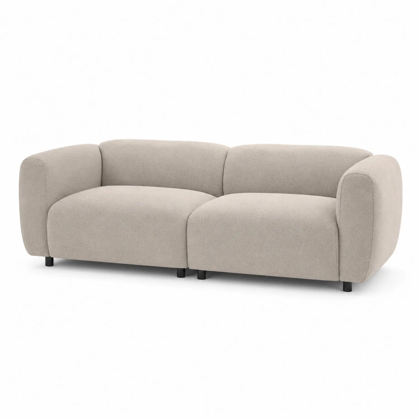 Modulares 3-Sitzer-Sofa Stoff Beige 230cm