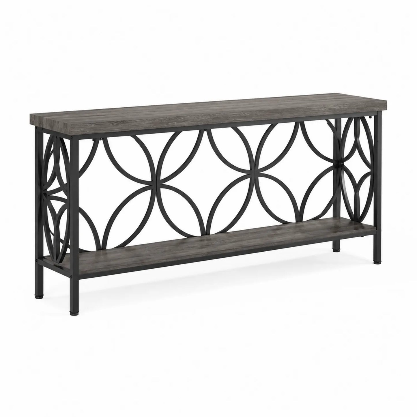 Konsolentisch Holzfurnier Metall 120x35x80cm