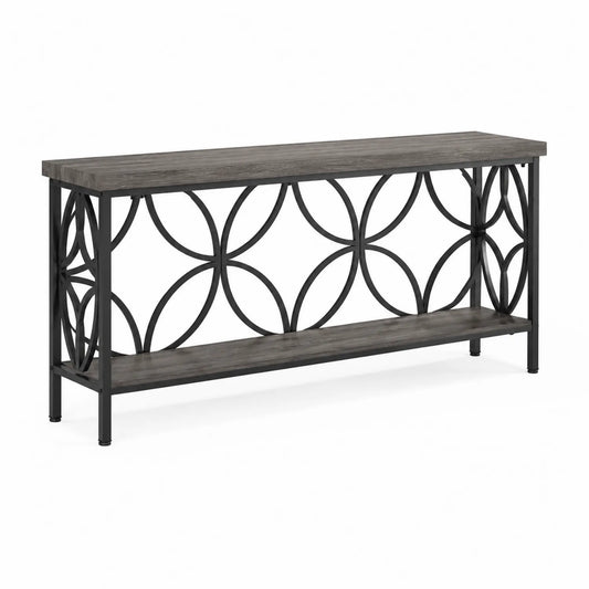 Konsolentisch Holzfurnier Metall 120x35x80cm