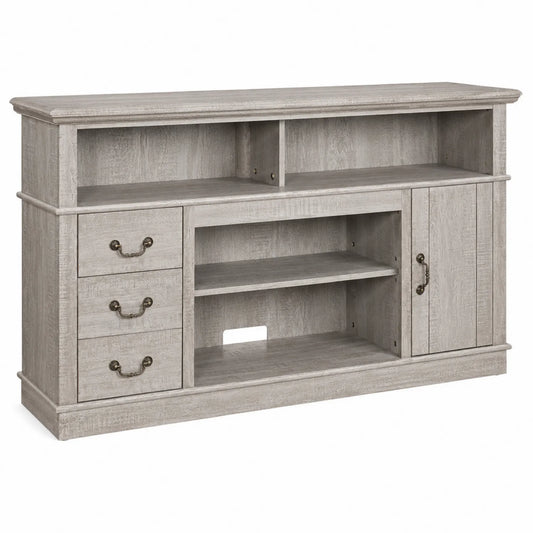TV-Schrank MDF Grau mit Schubladen und Türen 150x40x75 cm