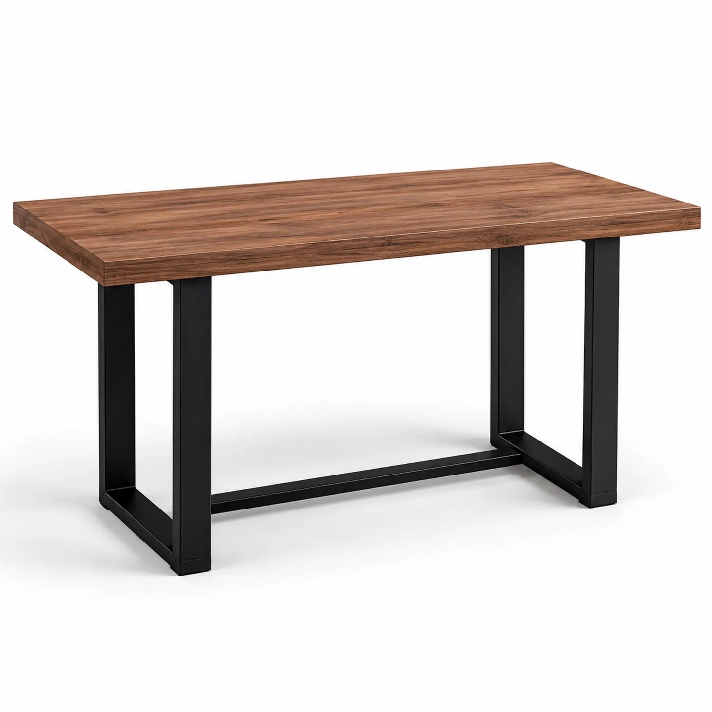 Rechteckiger Esstisch aus Holz mit Metallgestell 160x90x75cm