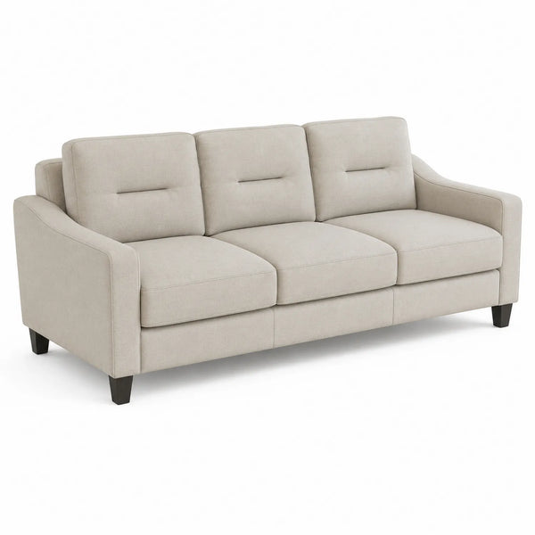 3-Sitzer Sofa Leinenmischung Beige 200 cm