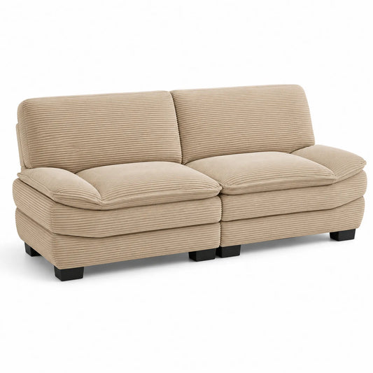 2-Sitzer Sofa Beige Cord
