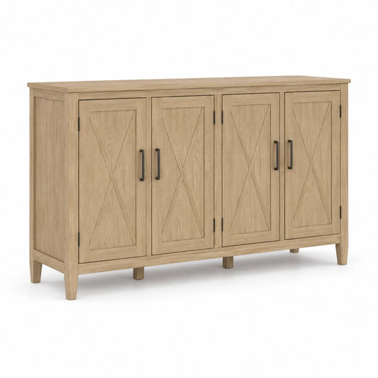 Sideboard Eichenholz 4 Türen 150x40x85 cm